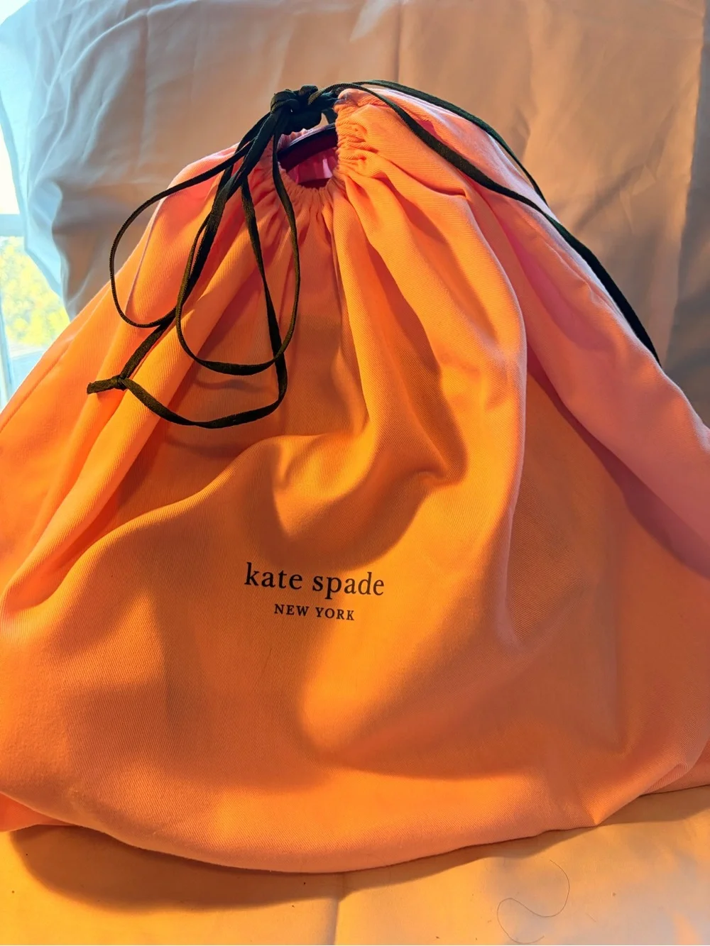Kate Spade Red Saffiano Leather Satchel Crossbody Bag + Dust Bag